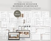 Interior Designer Contract/Agreement, Freelance Interior Designing Client Proposal Presentation, Intake Form, FF&E Schedule Template, CANVA