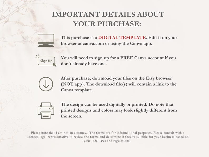 Birth Doula Contract Agreement, Birth Doula Client Intake Form, Editable Paperwork, Welcome Book, Price List Template, Invoice, CANVA image 9