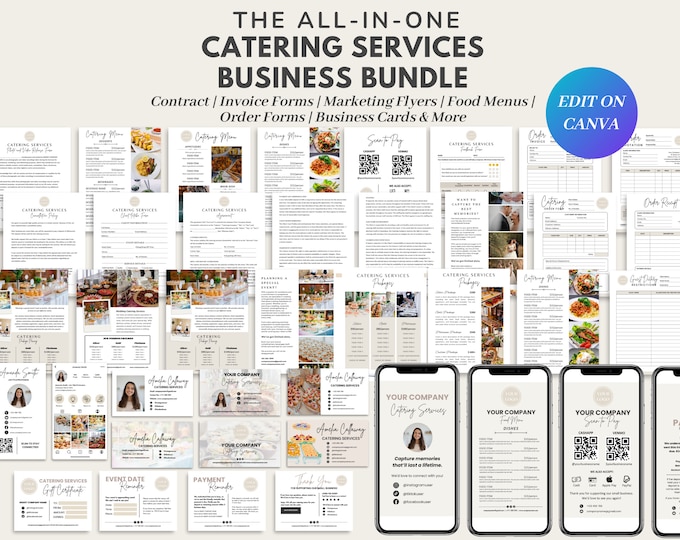 Catering Service Template Bundle, Editable Catering Business Forms ...
