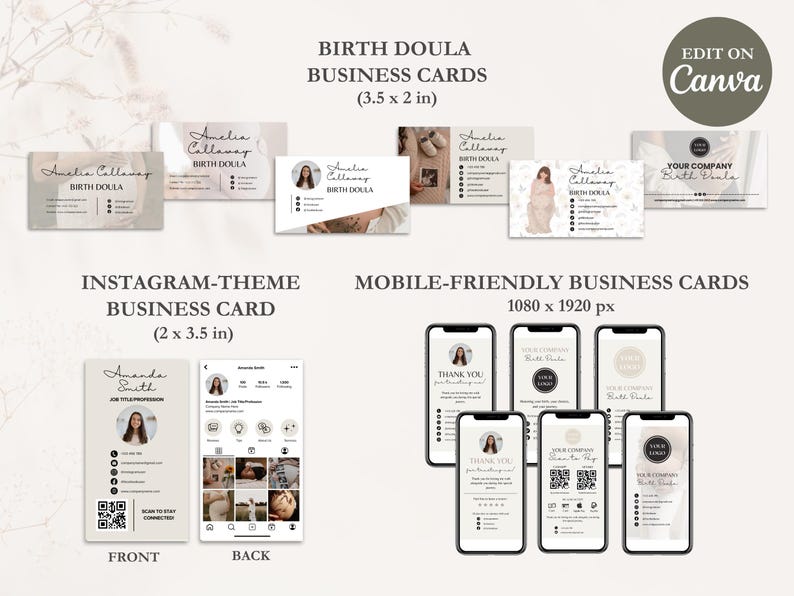 Birth Doula Contract Agreement, Birth Doula Client Intake Form, Editable Paperwork, Welcome Book, Price List Template, Invoice, CANVA image 6