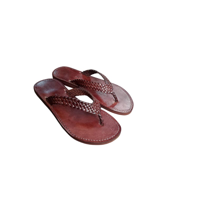 Handmade Leather Men's Flip Flops: Moroccan Beach Sandals image 14