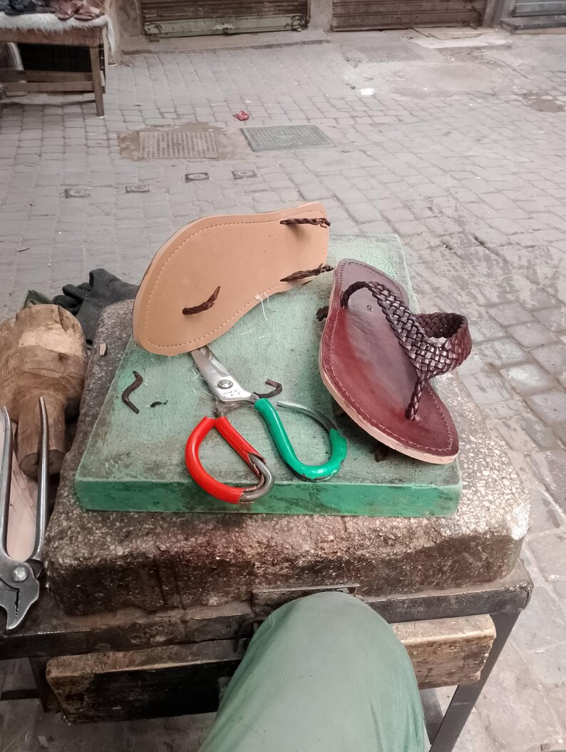 Handmade Leather Men's Flip Flops: Moroccan Beach Sandals image 16