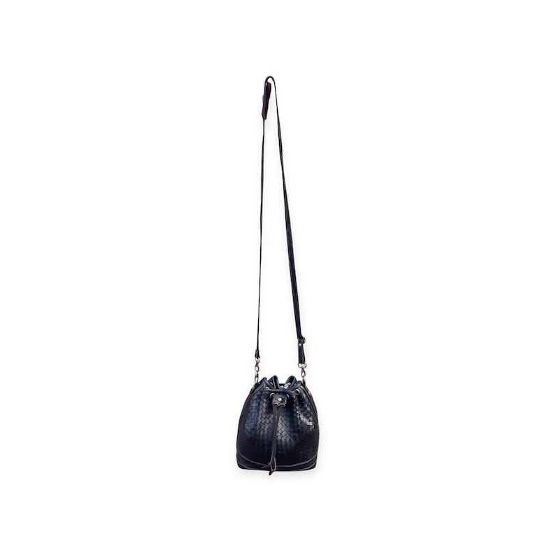Bolso bandolera de cuero tejido marroquí hecho a mano imagen 2