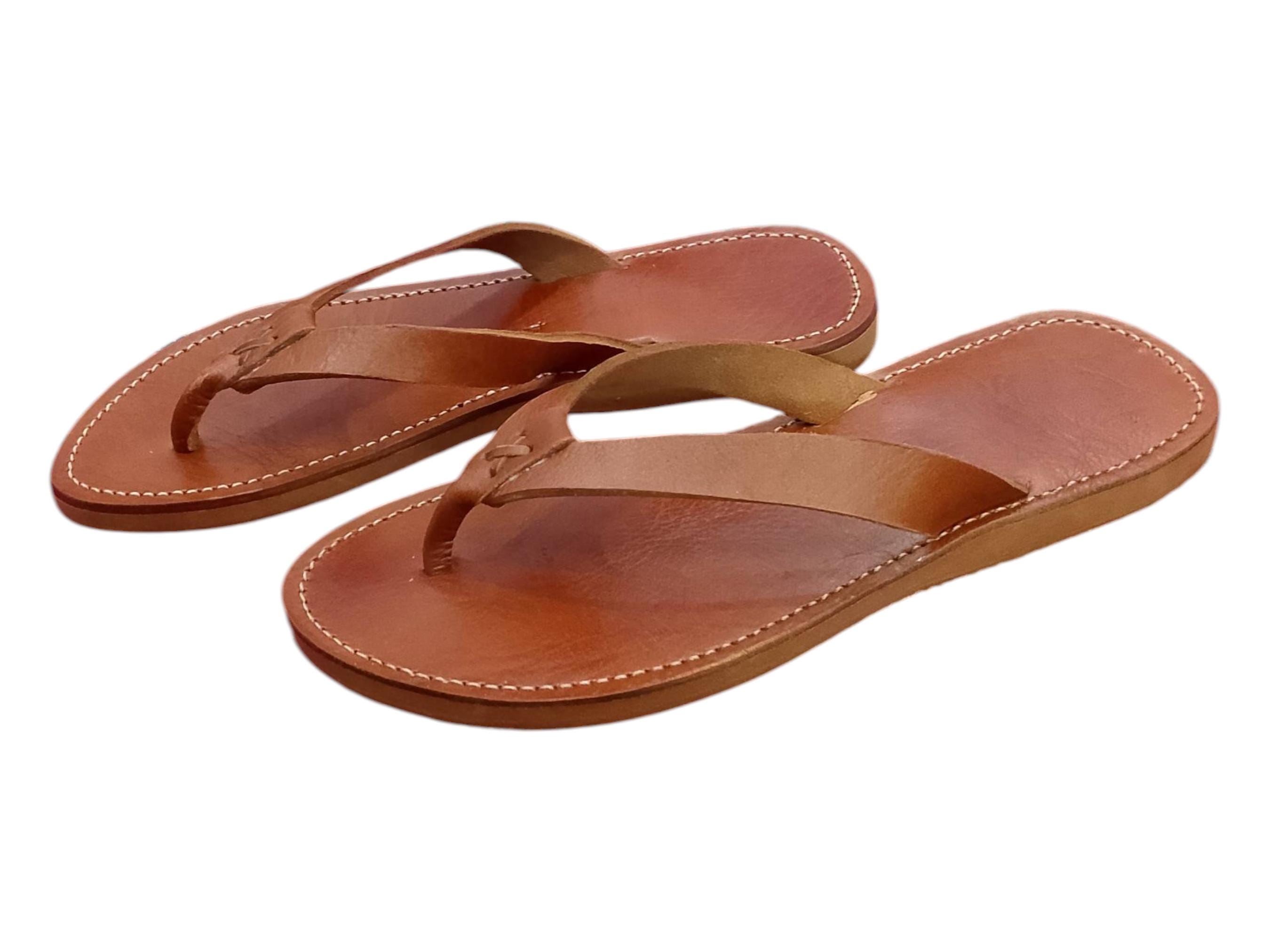 Handmade Leather Flip Flops: Moroccan Beach Sandals Gift for  display picture 2