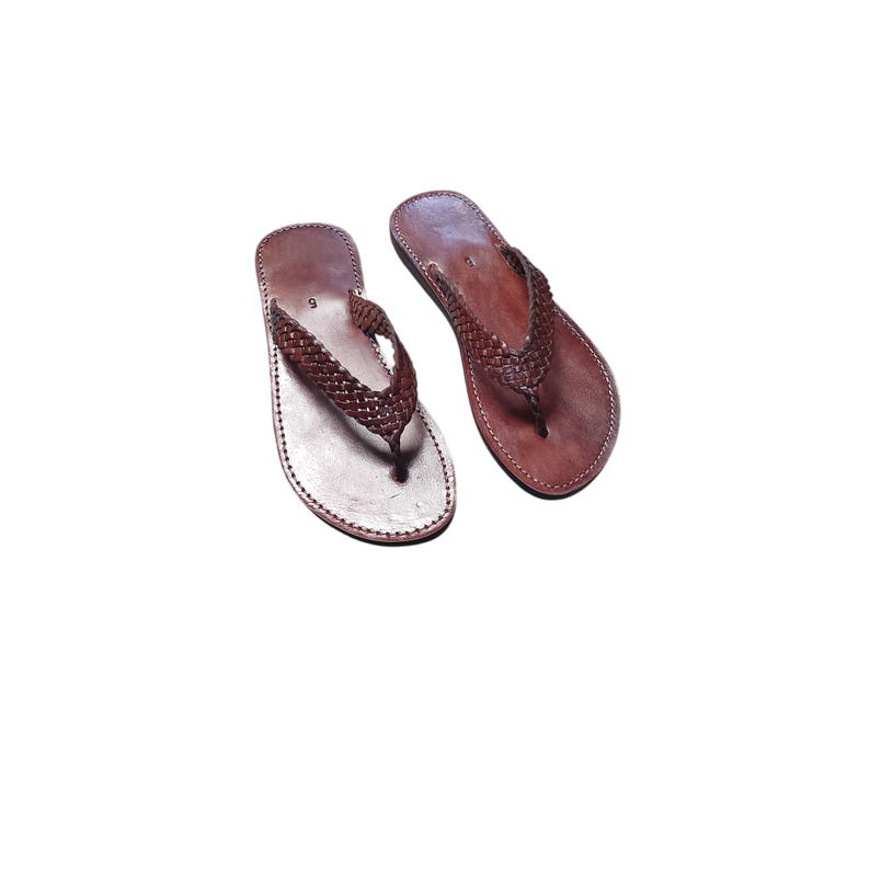 Handmade Leather Men's Flip Flops: Moroccan Beach Sandals image 11