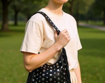 Bolso de hombro de cuero – Bolso bandolera hecho a mano para mujer