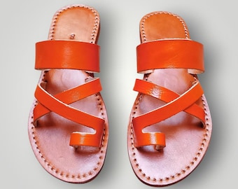 Handmade Leather Flip Flops: Moroccan Boho Summer Sandals