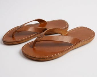 Chanclas de cuero hechas a mano: sandalias de playa marroquíes, un regalo para él