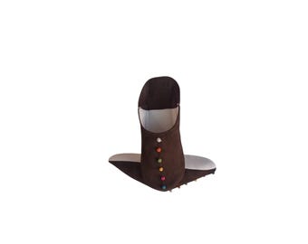 Babuchas marroquíes de ante marrón oscuro hechas a mano, zapatos de casa de cuero suave