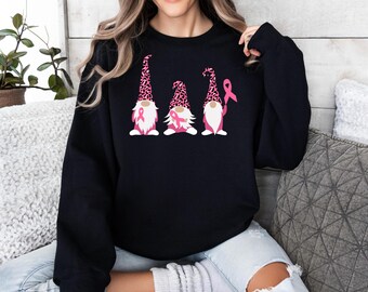 Breast Cancer Awareness Sweatshirt, Gnomes Cancer Shirt, Breast Cancer Hoodie, Cancer Week Shirt, Motivational Shirt, Cancer Warrior Gift