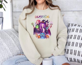 Halloween Sweatshirt, Huntrix Halloween Hoodie, Derpy Tiger Shirt, Saja Girls Shirt, Spooky Season Shirt, Huntrix Gift