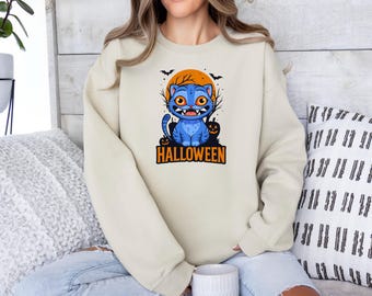 Huntrix Halloween Sweatshirt, Halloween Shirt, Derpy Tiger Hoodie, Halloween Derpy Tiger Gift,Spooky Season Shirt