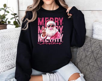 Merry Christmas Sweatshirt, Santa Merry Christmas Shirt, Xmas Sweatshirt, Christmas Party Shirt, Xmas Season Hoodie, Funny Christmas Shirt