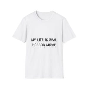 Unisex Horror Movie T-Shirt, Scary Film Lover Tee, Creepy Cinema Shirt, Halloween Graphic Top, Spooky Movie Buff Gift