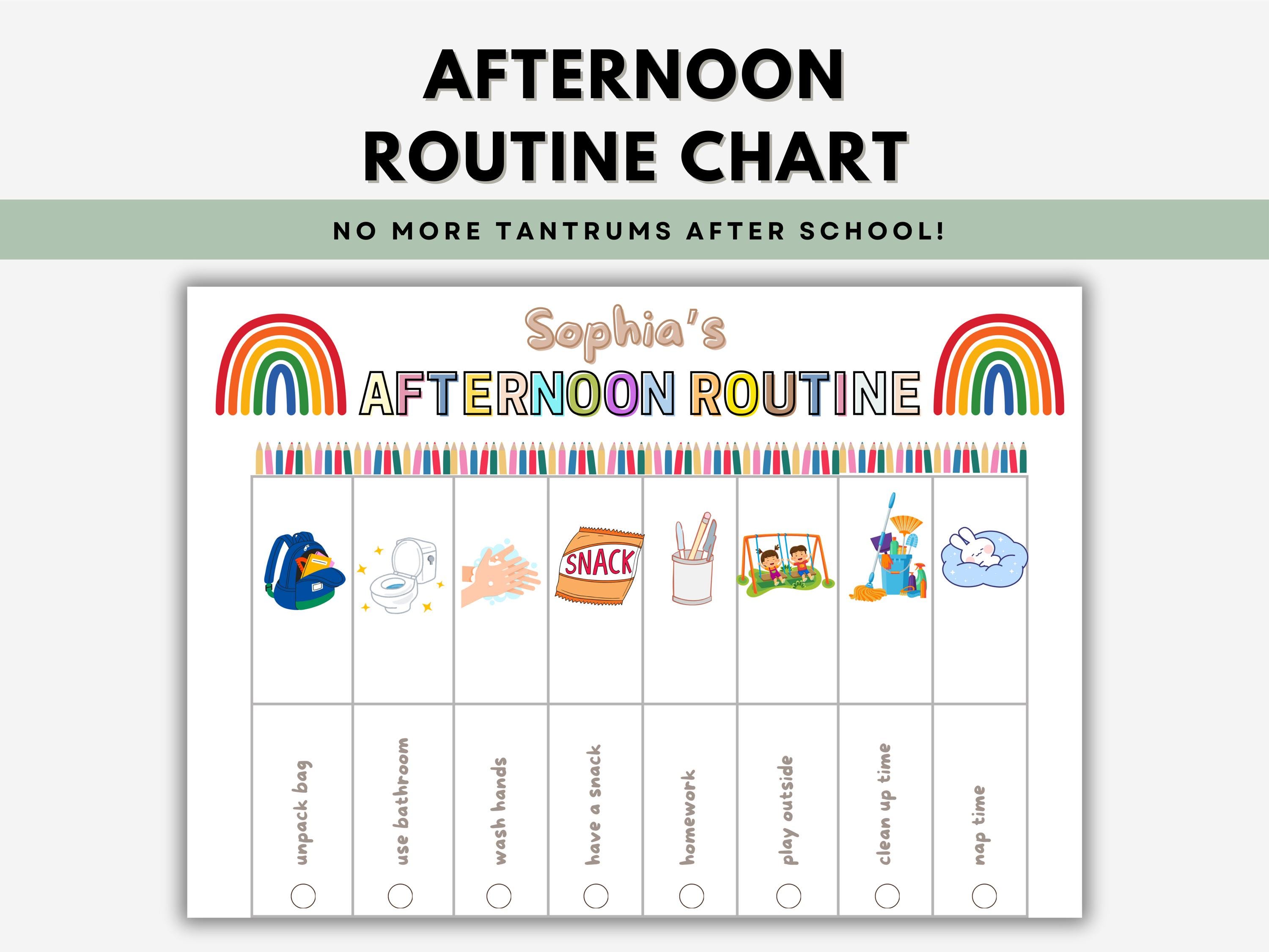 Kids Daily Routine Flip Chart: Editable Morning, Evening, Chores (PDF ...