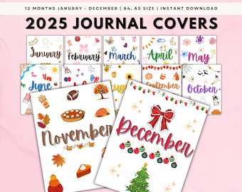 2026 Journal Cover Pages: A4 A5 Printable Bujo Template (Digital Download)