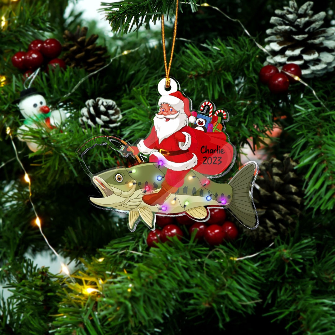 Fishing Ornament Personalized Christmas Tree Decor 2023 Etsy