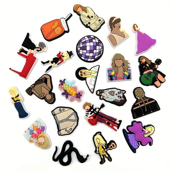 Taylor Swift, Accessories, Taylor Swift Jibbitz Crocs Croc Shoe Charm  Rubber Figurines Shadow Box Decor