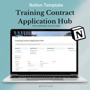 Notion Template Training Contract Application Hub