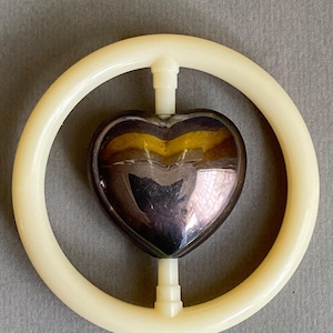 Silver-Plated Heart Baby Rattle – Elegant Keepsake Gift