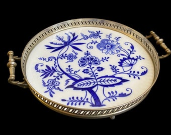 Hand-painted  Zwiebelmuster Tray, Decor Dutch  Decorative Tray