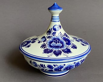 Delft Blue Bonbon Dish ręcznie malowany