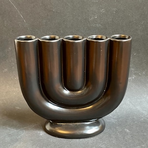 Modern Black Tulip Vase | Sleek and Elegant Floral Decor