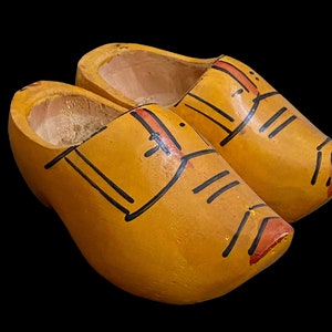 Dutch Wooden Holland Shoes, Traditional Footwear Clogs Slippers Wooden, Wood Klomp Clogs With Closed Back, Hand Carved Wood Clogs image 1