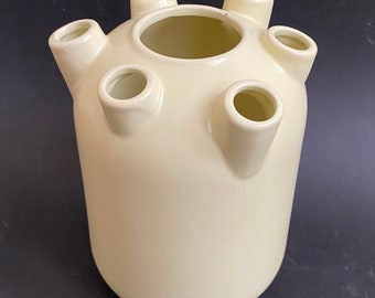 Tulip Flower Vase, White Dutch Art Vase, Modern Dutch design Tulip  Vase