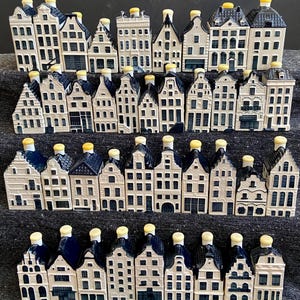 KLM BOLS デルフトブルーハウス6個セット KLMオランダ航空 BOLS z*o様 KLMオランダ航空 BOLSデルフト ミニチュア