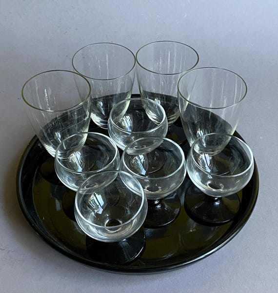 bubble stem wine glasses Vintage Bubble Stem Crystal Wine Goblets, 1980s – HappyHour Home