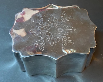 Silver-Plated Cookie Tin in Elegant Biedermeier Style