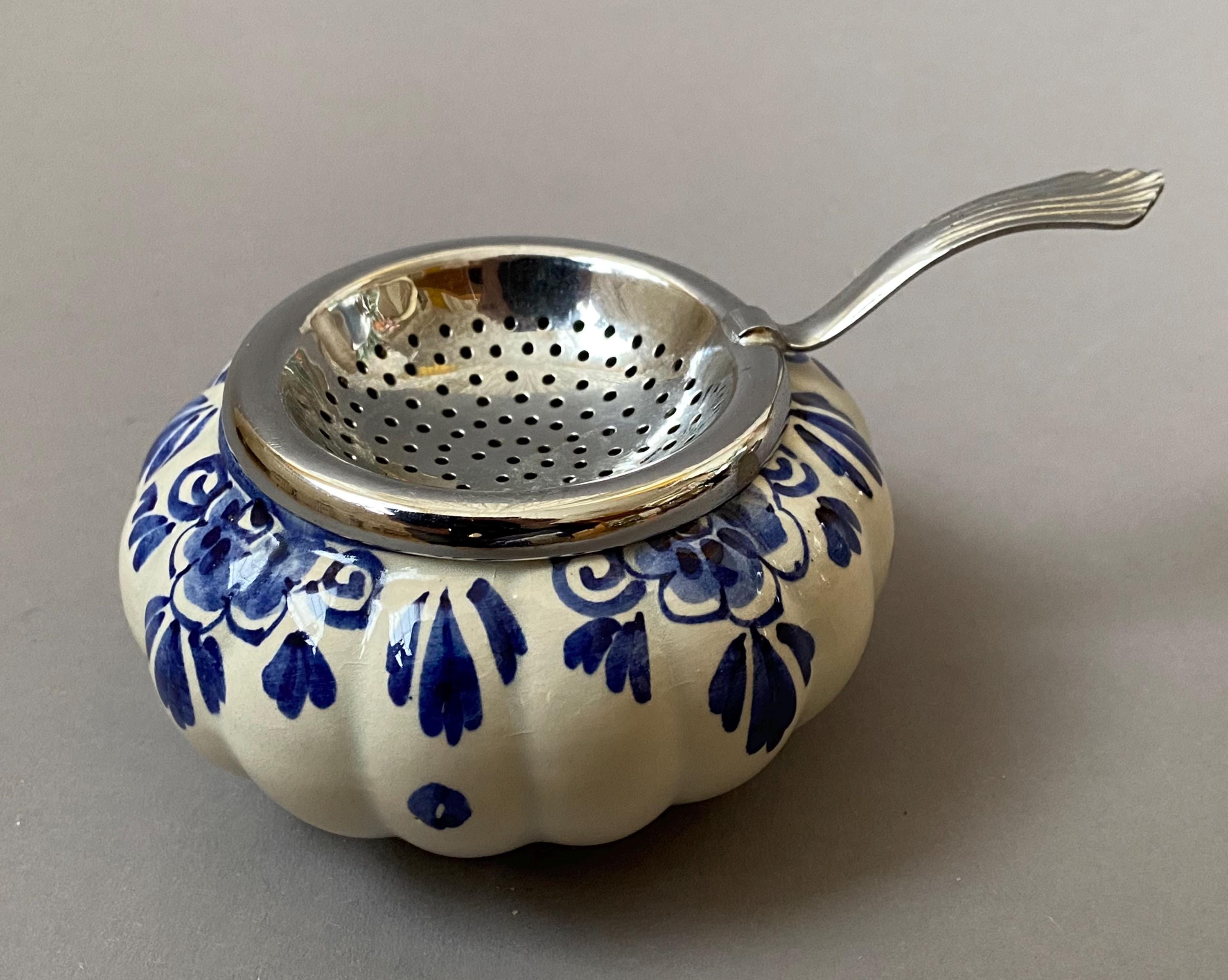 デルフト　ティーストレーナー　オランダ デルフト ティーストレーナー オランダ Delft Blue Tea Strainer