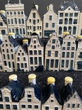 71-105 KLM Delft Blue House, KLM Dutch Houses, Netherland Holland Canal Houses, Amsterdam Row Houses Set, KLM Business Class Bottle Houses product logo