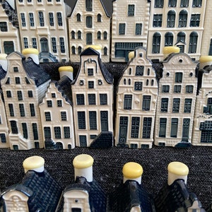 36-70 KLM Delft Blue House, KLM Dutch Houses, Netherland Holland Canal Houses, Amsterdam Row Houses Set, KLM Business Class Bottle Houses image 5