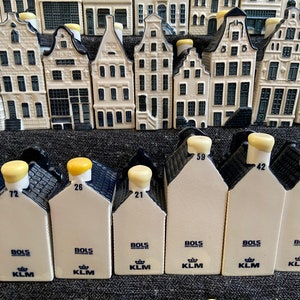 36-70 KLM Delft Blue House, KLM Dutch Houses, Netherland Holland Canal Houses, Amsterdam Row Houses Set, KLM Business Class Bottle Houses image 1