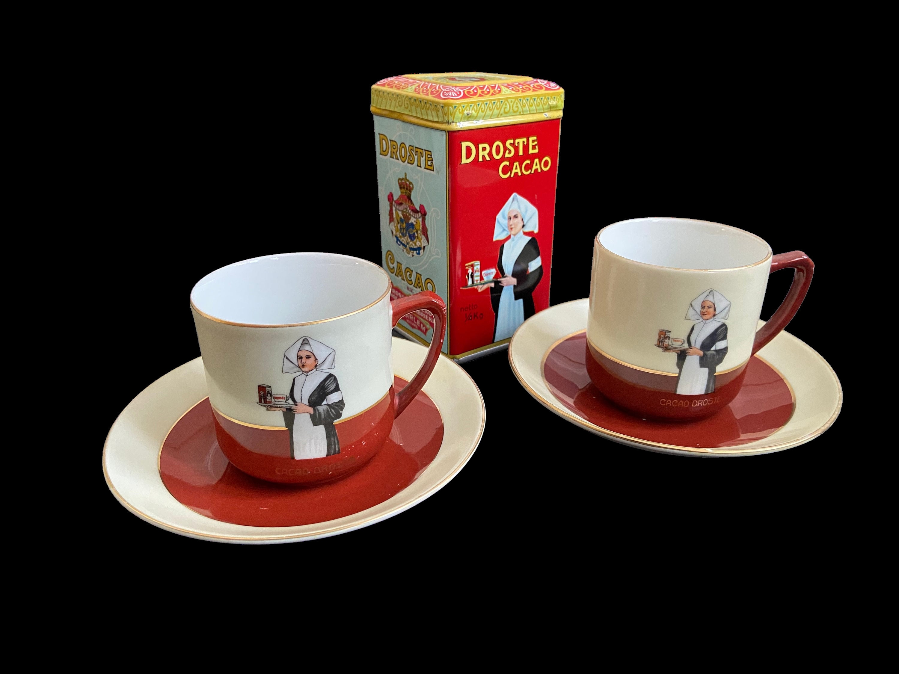 Droste Cacao Holland Kopjes en Mokken voor Chocolademelk - Nederlands - 1920-1930
