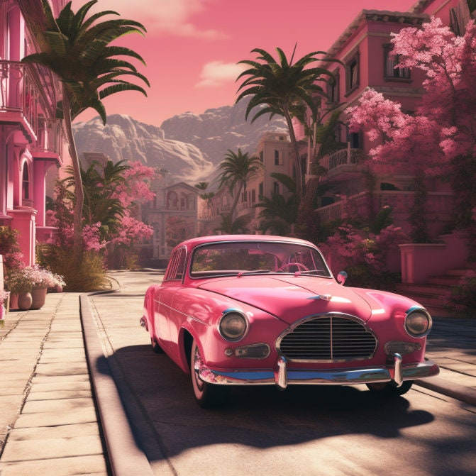 Pink Barbie Cars Barbie Cars Backdrops Barbie Cars Bundle Pink Cars ...