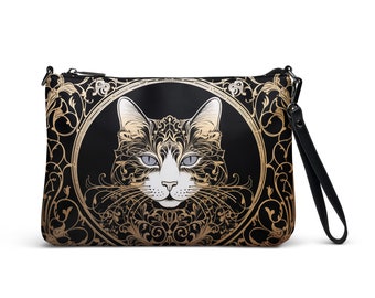 Art Nouveau Regal Cat - Crossbody bag