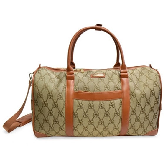 Adrienne Vittadini 22 Signature Woven Jacquard Rolling Duffel