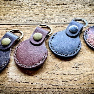 Leather AirTag Keychain
