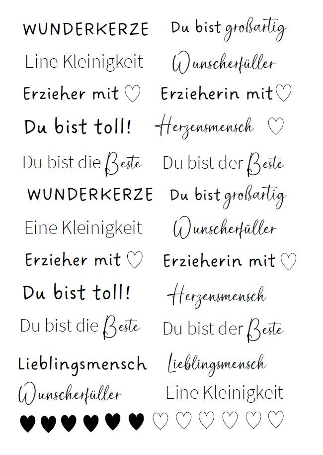 PDF Vorlage Kerzentattoo Kerzensticker Kerzen Gestalten Lieblingsmensch