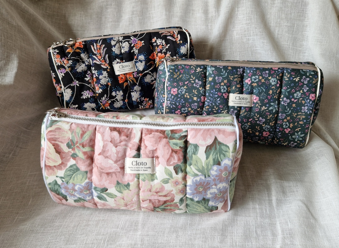 Makeup Bag Makeup Bag Handmade Toiletry Bag Cotton Toiletry Etsy