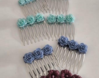Blumenhaarnadel, Blumenhaarschmuck, Flamencokämme, Flamencohaarnadeln für Mädchen, Flamencokamm mit Blumen