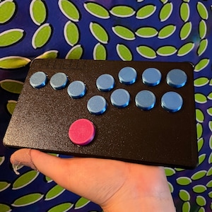 Hitbox-Style Flatbox Leverless/Stickless Controller with Hot-Swappable Choc v2 Switches (Cherry MX Stem)