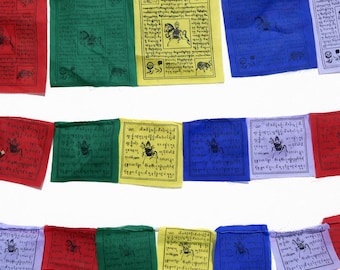 Banderas de oración budistas tibetanas - Lung-ta / Caballo del viento