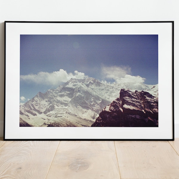Annapurna II - Nepal Travel Film Photography - Mountain Wall Art Digital Print
