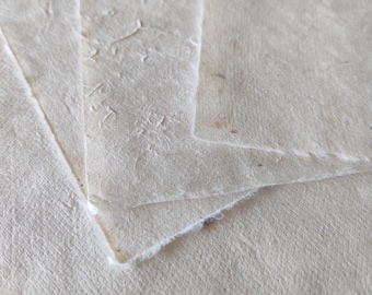 Papel Lokta hecho a mano A5 - 95 g/m² - Papel nepalí natural texturizado y ecológico para dibujo, linograbado, serigrafía y tarjetas DIY