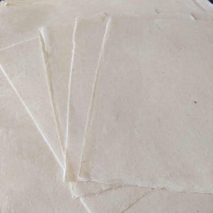Papier Lokta Népalais A3 - 95g/m2 - Papier artisanal légèrement texturé, naturel et écologique pour linogravure, carterie, reliure, DIY