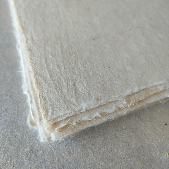 Papier Lokta Népalais 130g/m2 - A3 - Papier artisanal épais texturé, naturel et écologique pour impression, reliure, origami, DIY